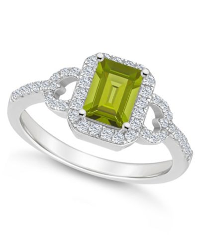Macy's кольцо Halo с топазом (1/3 ct. t.w.) в стерлинговом серебре