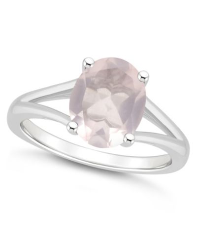 Женское кольцо Macy's из стерлингового серебра с розовым кварцем (2-1/2 ct.t.w.)
