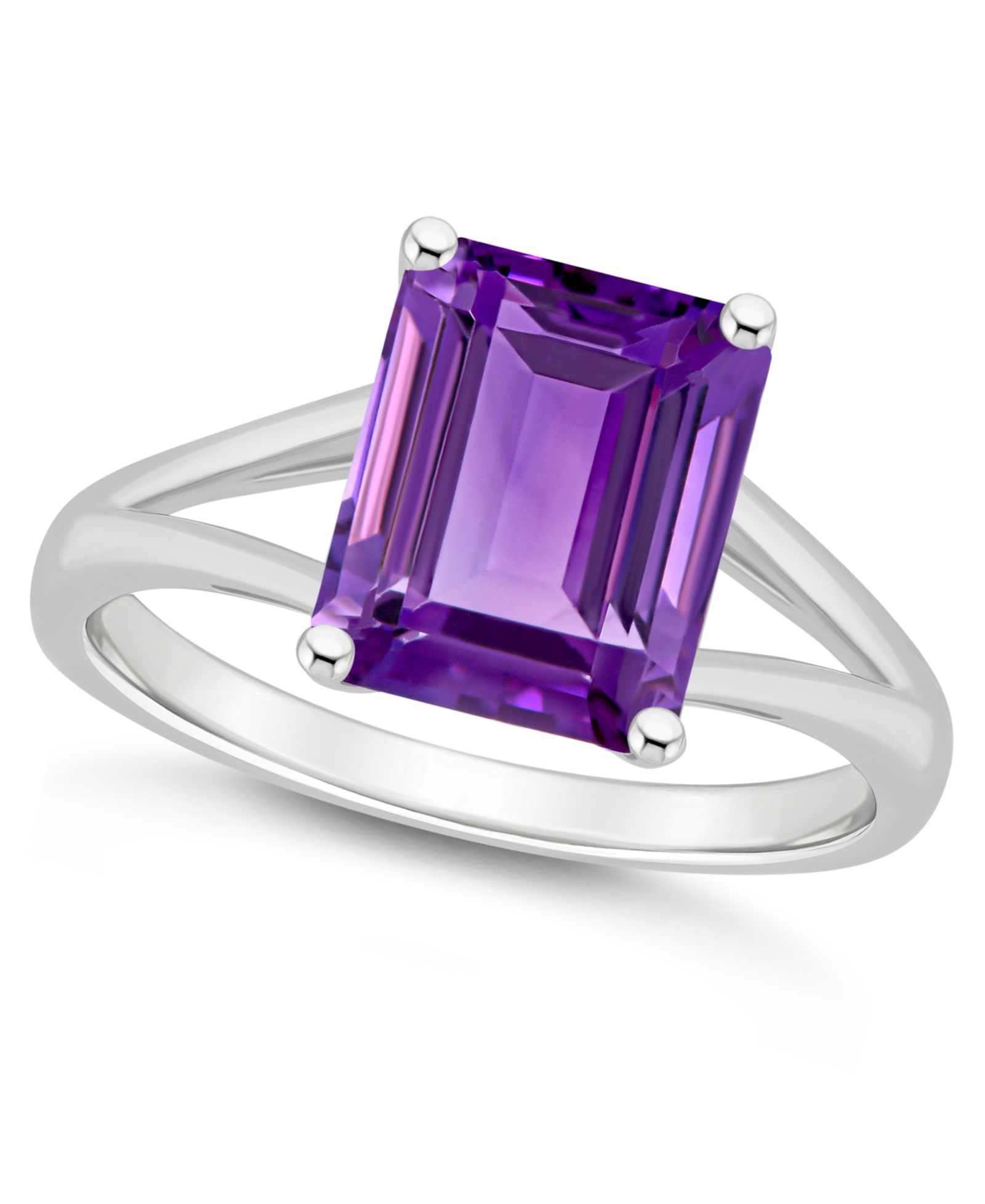Кольцо Macy's Women's Amethyst Sterling Silver