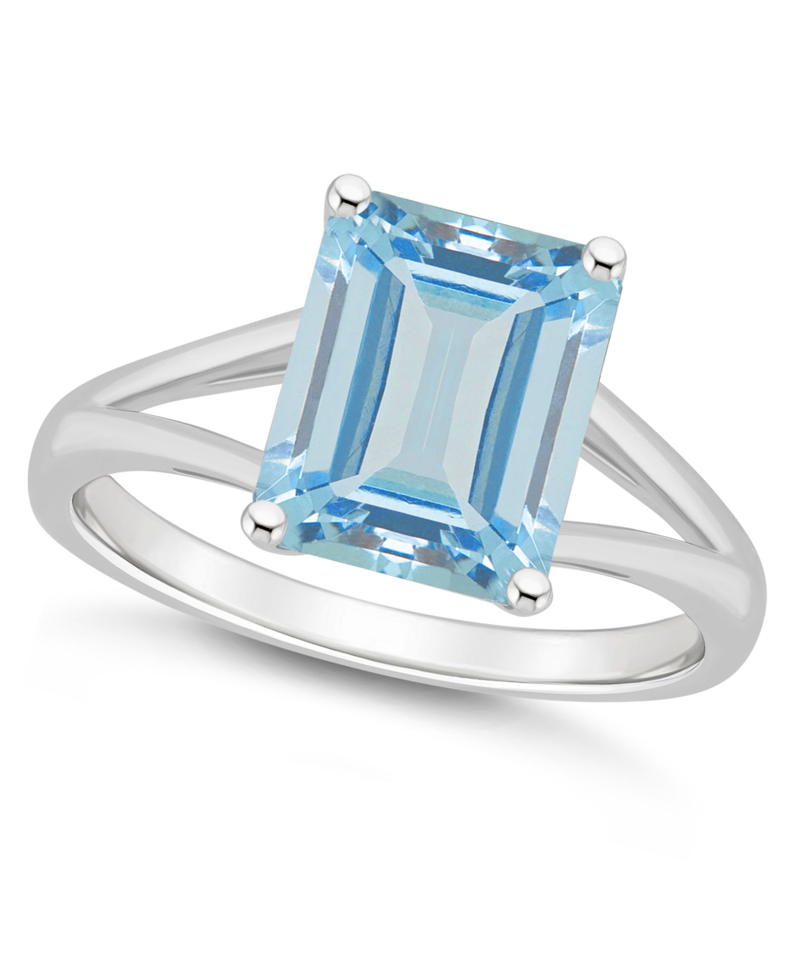 Кольцо Macy's Women's Sky Blue Topaz (4-1/4 ct.t.w.) в серебре Sterling Silver