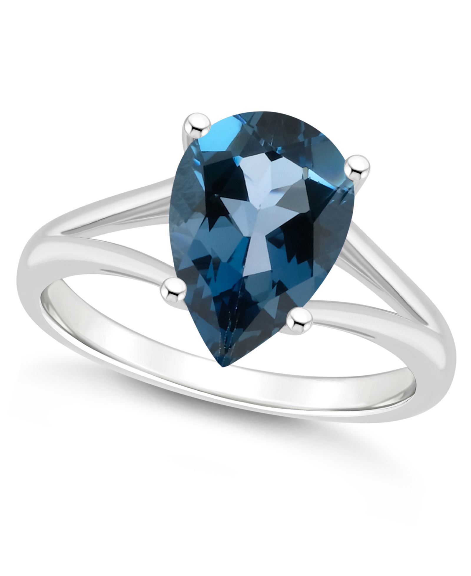 Macy's Women's London Blue Topaz (3-2/3 ct.t.w.) Ring in Sterling Silver