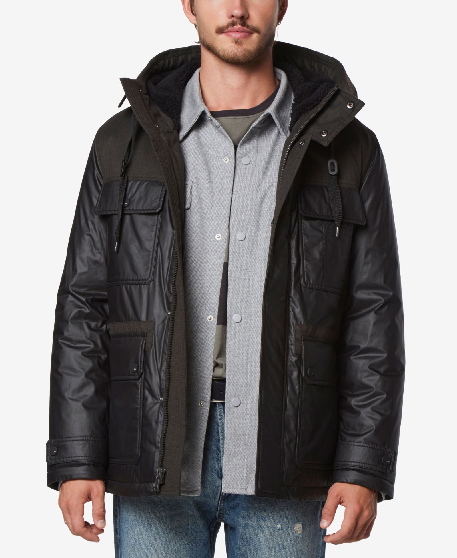 Мужская парка Marc New York Harrigan из смолы и искусственной шерсти