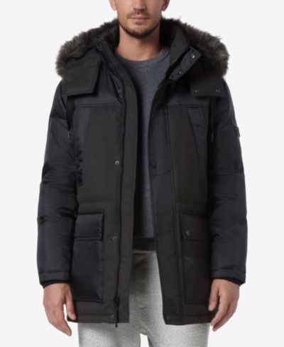 Marc New York Men's Tripp Oxford Poly & Faux Wool Combo Down Parka