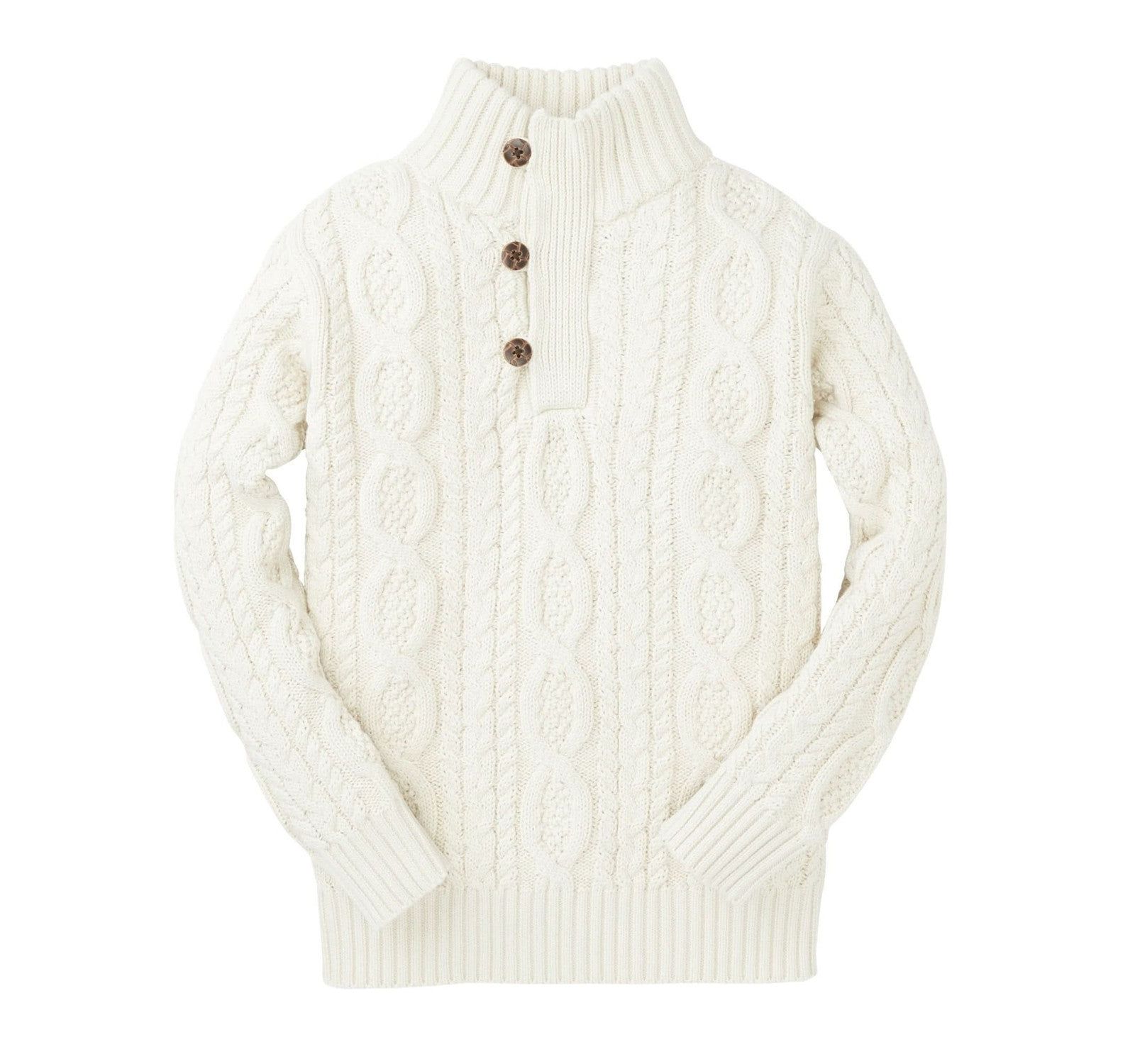 Hope & Henry Детский джемпер Organic Mock Neck с пуговицами
