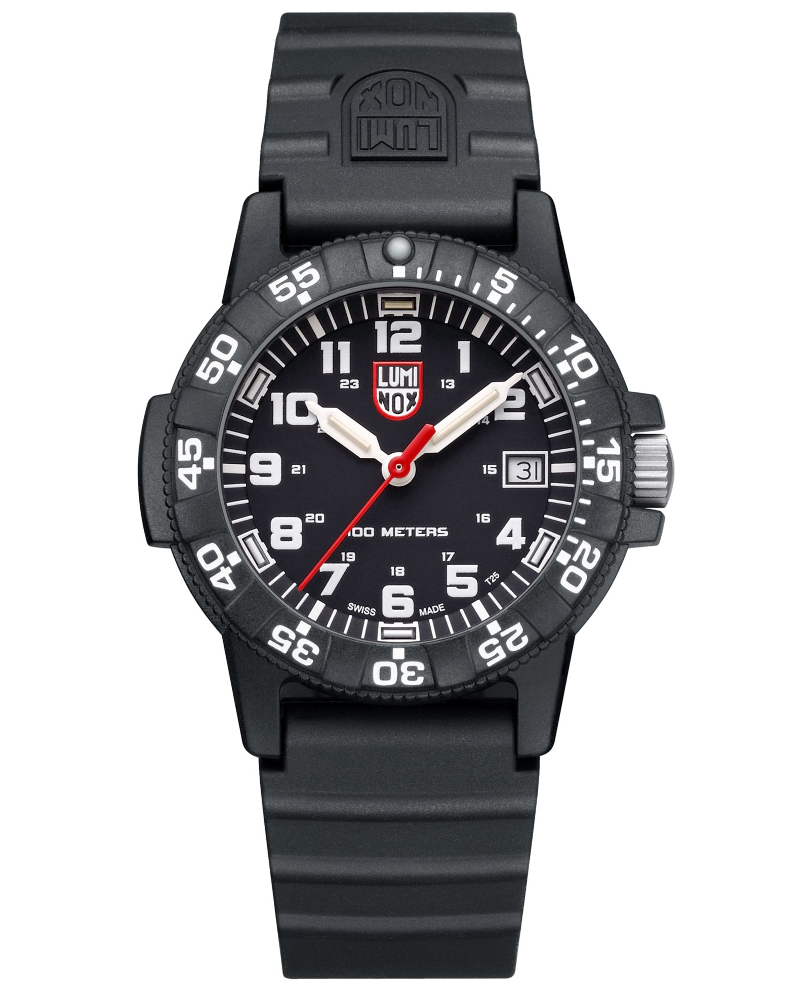 Luminox Women's Swiss Leatherback Sea Turtle Dive Black Rubber Strap Watch 39mm