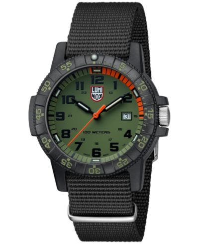 Luminox Мужские часы Sea Turtle Giant Dive Black NATO Strap 44mm