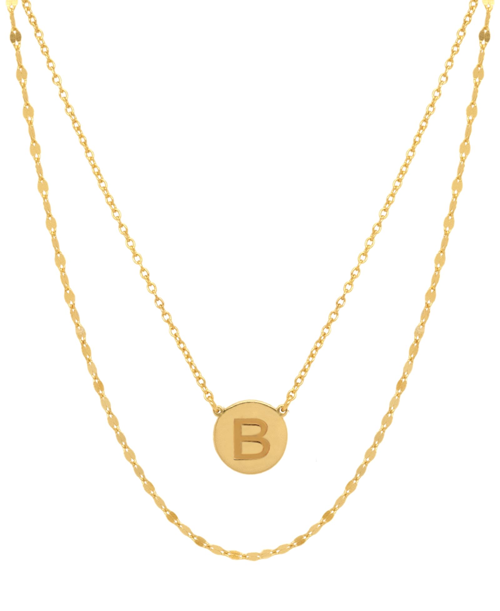 Подвеска-кулон с инициалом, 18k Gold-Plated Sterling Silver