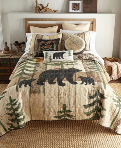 Donna Sharp Комплект из 3 стеганых покрывал Painted Bear, King