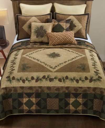 Donna Sharp Antique-Like Pine 2 Piece Quilt Set, Twin