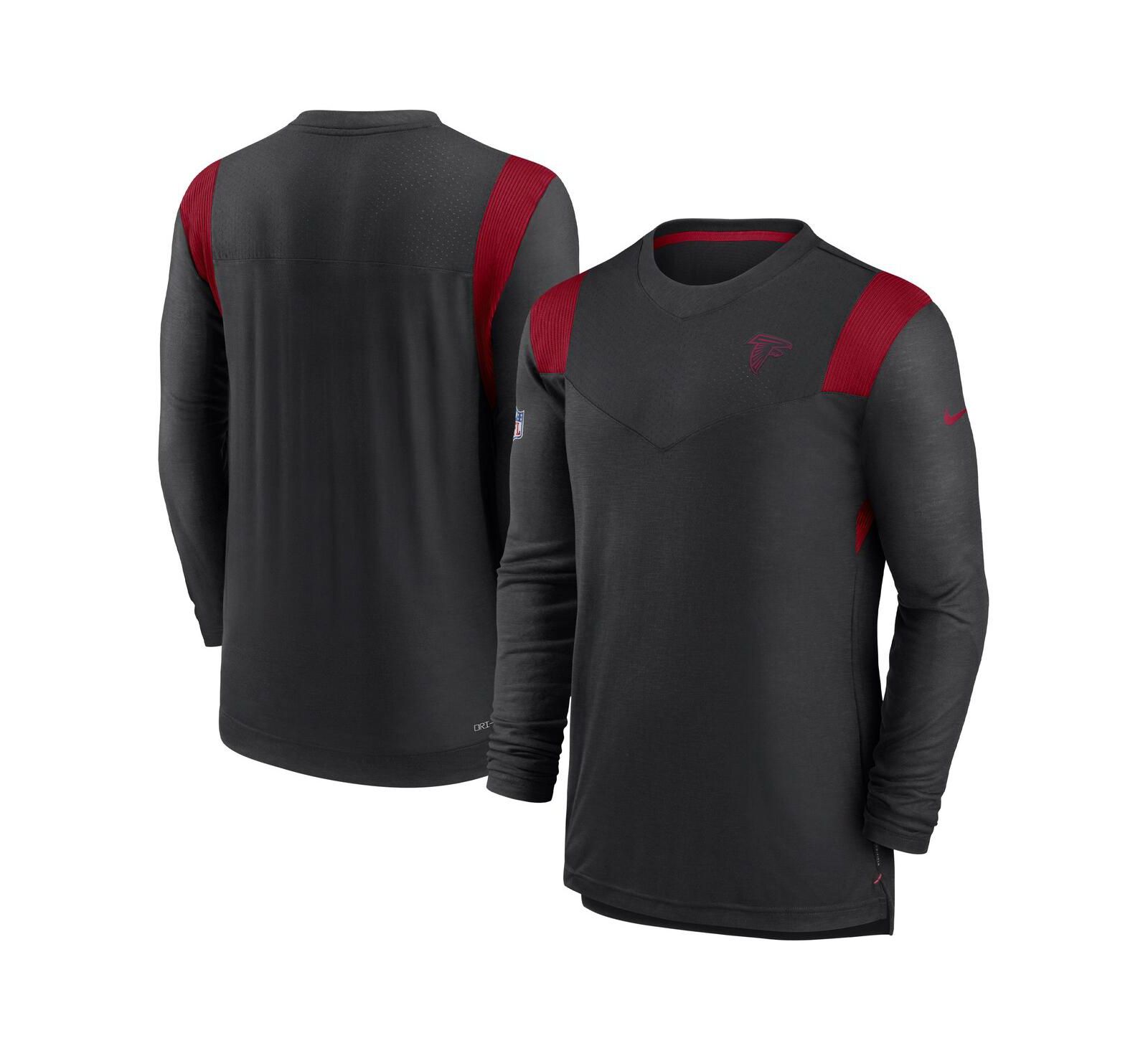 Мужская футболка Nike Black Atlanta Falcons Performance Player с длинным рукавом
