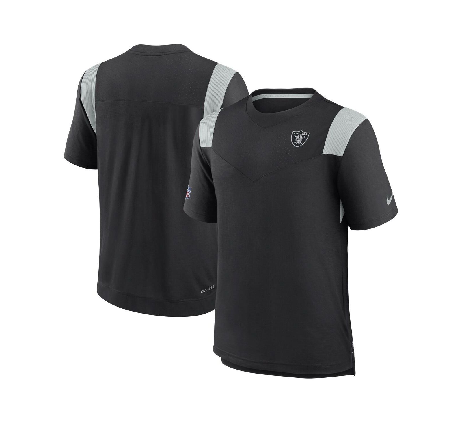 Men's Nike Black Las Vegas Raiders 2022 Sideline Tonal Logo Performance Player T-shirt
