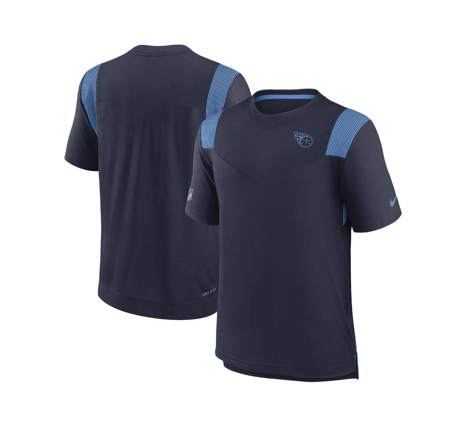 Men's Nike Navy Tennessee Titans Sideline Tonal Logo Performance Player T-shirt