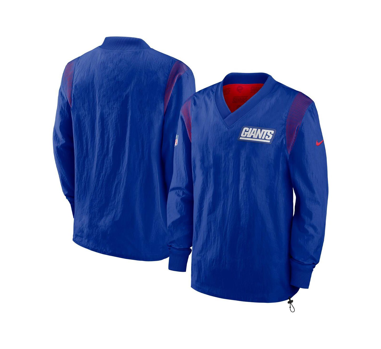 Men's Nike Royal New York Giants Sideline Team ID Reversible Pullover Windshirt