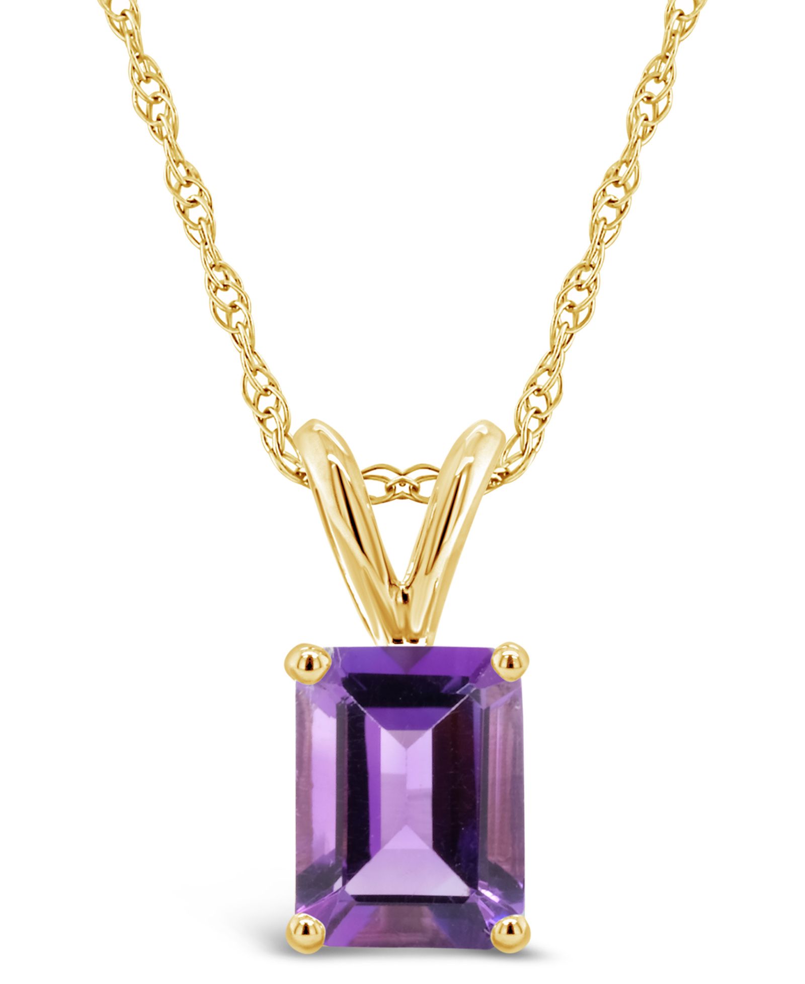 Macy's подвеска с аметистом (1-5/8 ct. t.w.) в желтом золоте 14K