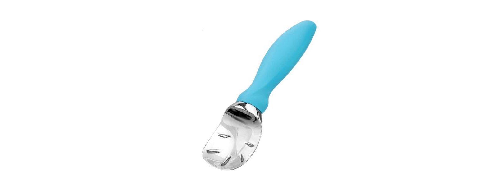 Zulay Kitchen Ice Cream Scoop with Soft Easy Grip Handle and Built-in Lid Opener