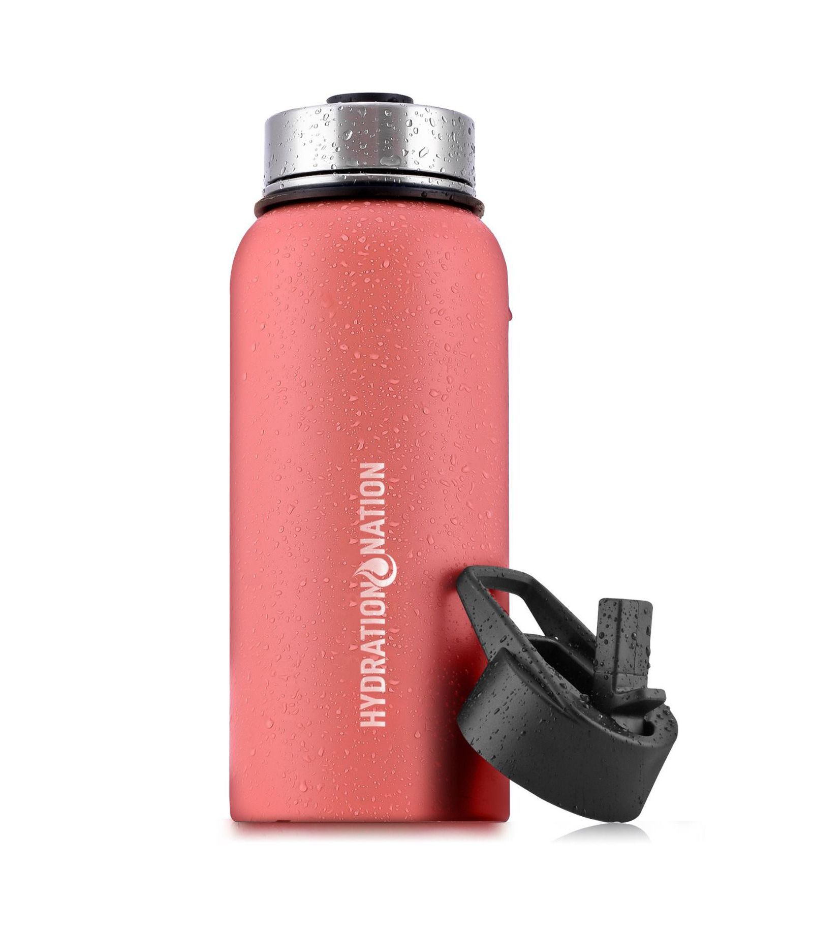 Бутылка для воды Zulay Kitchen 40oz Vacuum Insulated с 3 крышками и соломинкой