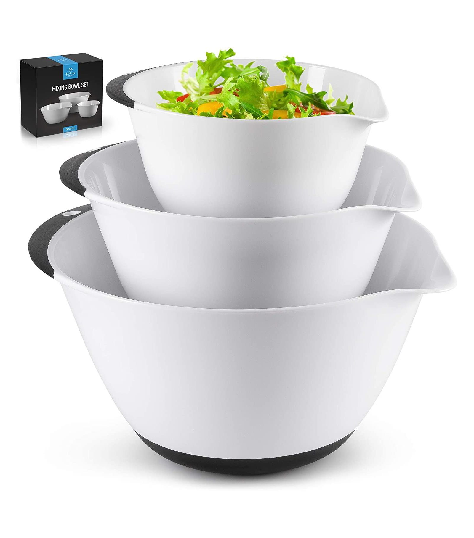 3-Pc Plastic Mixing Bowl Set