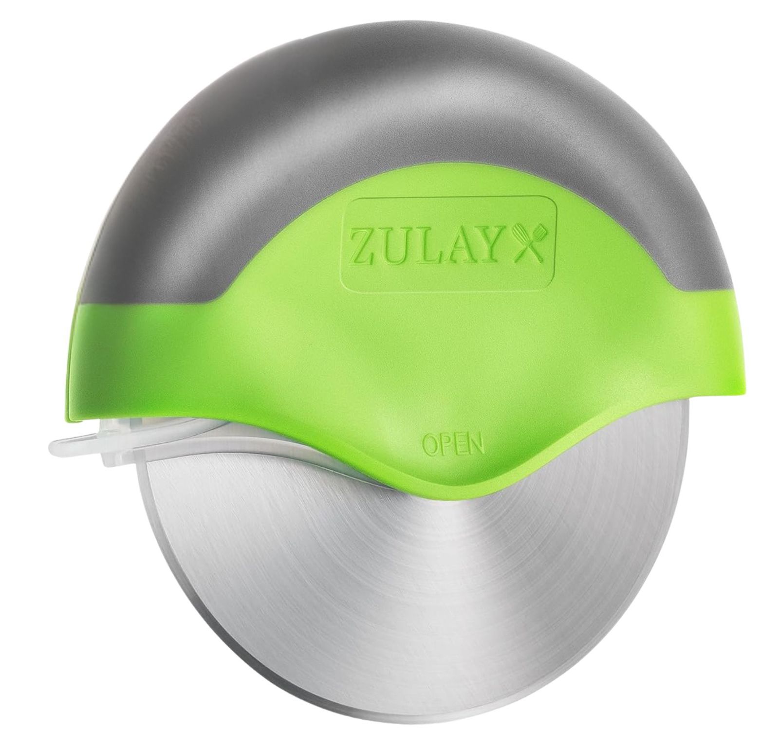 Zulay Kitchen Razor Sharp Stainless Steel Pizza Wheel Cutter With Protective Blade Guard