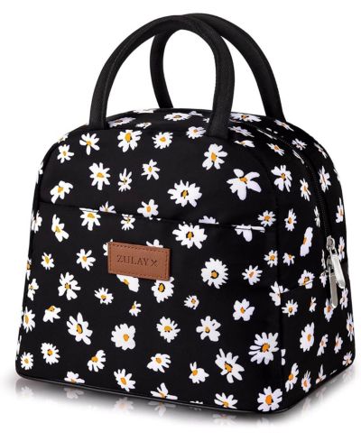 Insulated Tote Lunch Bag With Soft Padded Handles