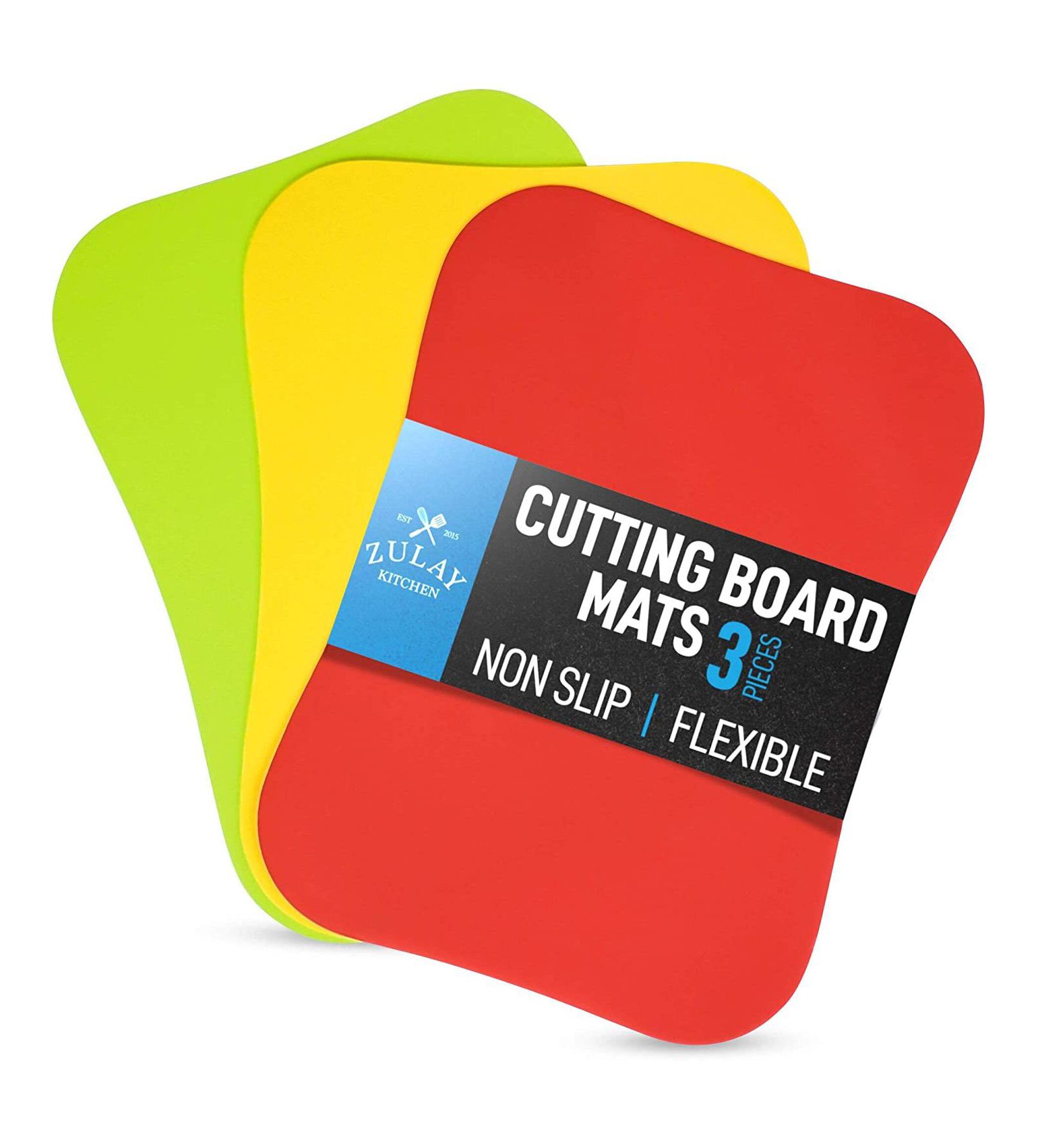 Thick & Durable Non-Slip Flexible Cutting Board Set (3 Piece)