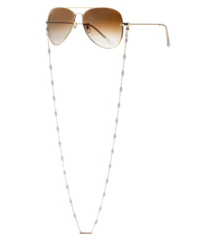 Женская цепочка для очков ETTIKA с имитацией жемчуга 18k Gold Plated Moments