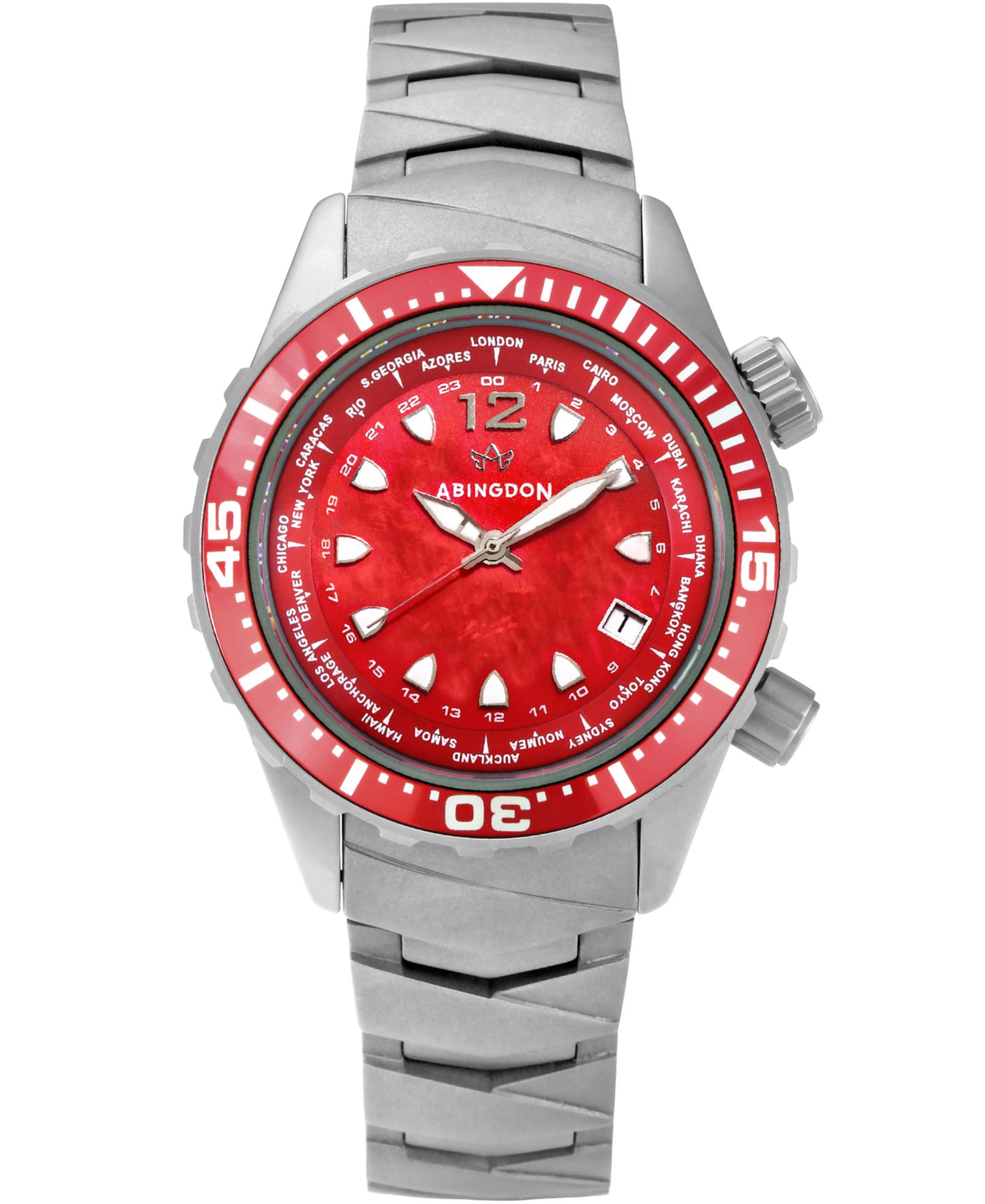 Женские многофункциональные титановые наручные часы Abingdon Co. Marina Diver's 40mm