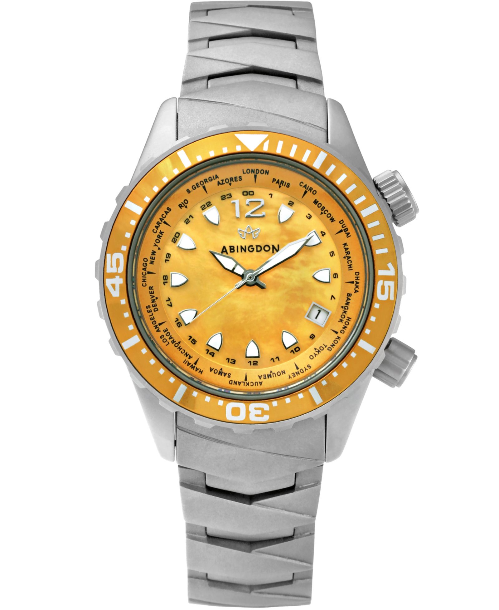Abingdon Co. Женские Marina Diver's Multifunctional Titanium Bracelet Watch 40mm
