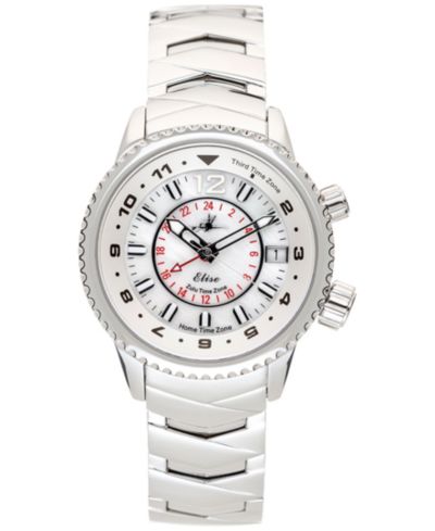 Abingdon Co. Женские часы Elise Swiss Tri-Time из нержавеющей стали 33mm