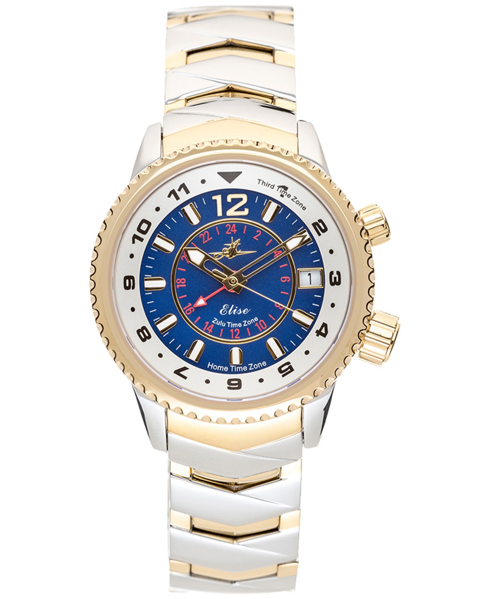 Женские наручные часы Abingdon Co. Women's Elise Midnight Stainless Steel Bracelet 33mm