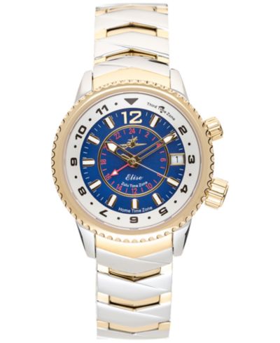 Женские наручные часы Abingdon Co. Women's Elise Midnight Stainless Steel Bracelet 33mm