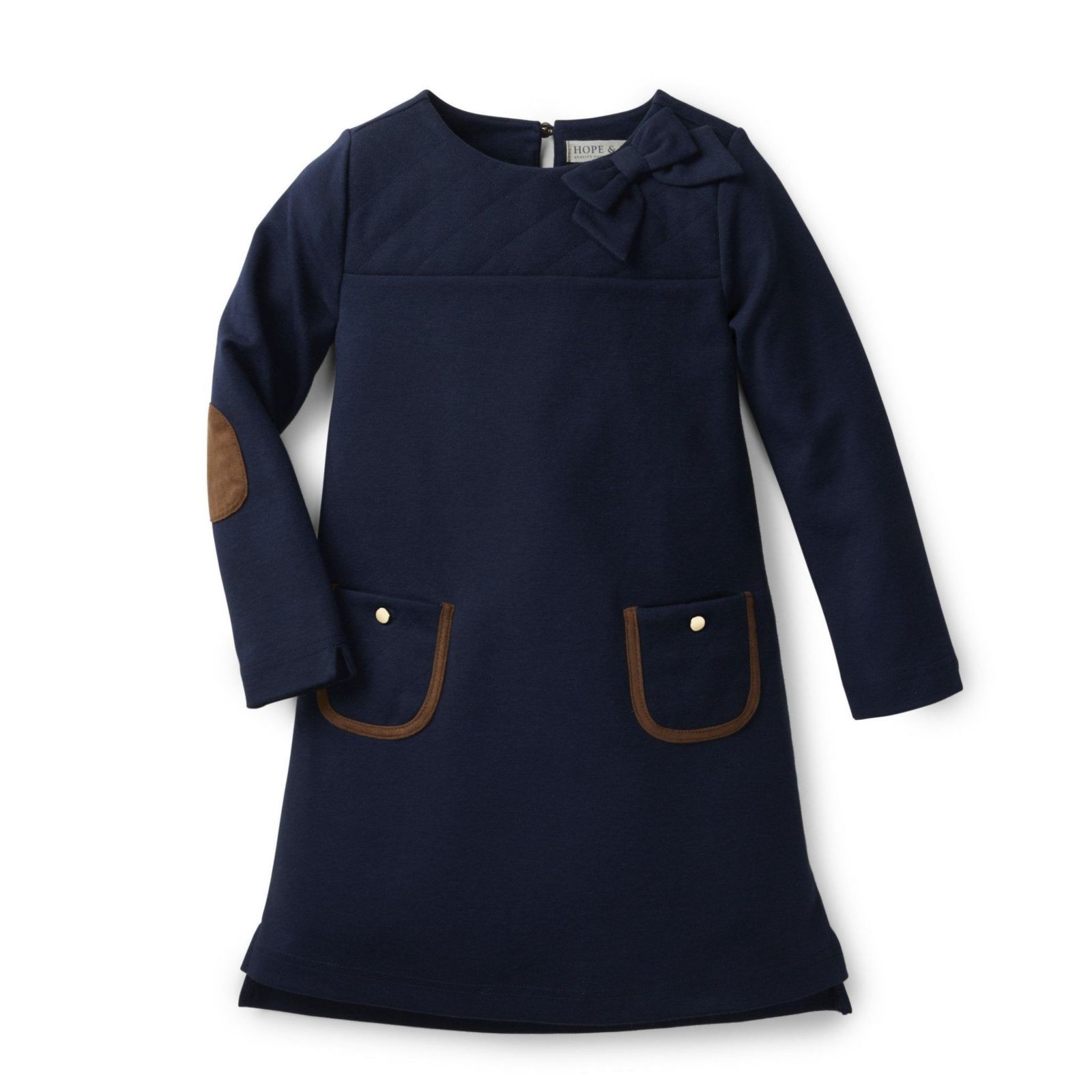 Детское стеганое платье Hope & Henry Quilted Ponte Riding