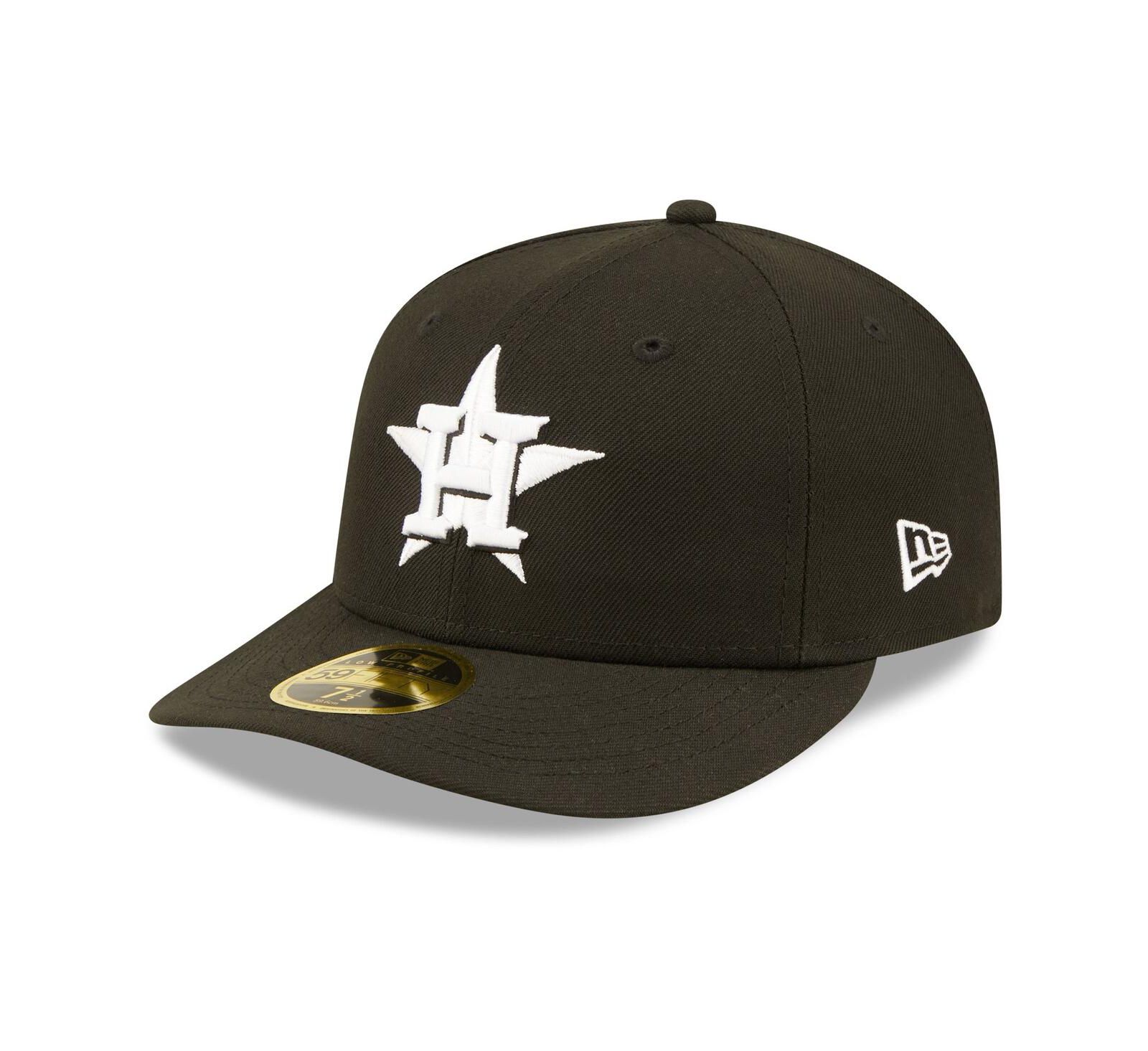 Men's New Era Houston Astros Black, White Low Profile 59FIFTY Fitted Hat