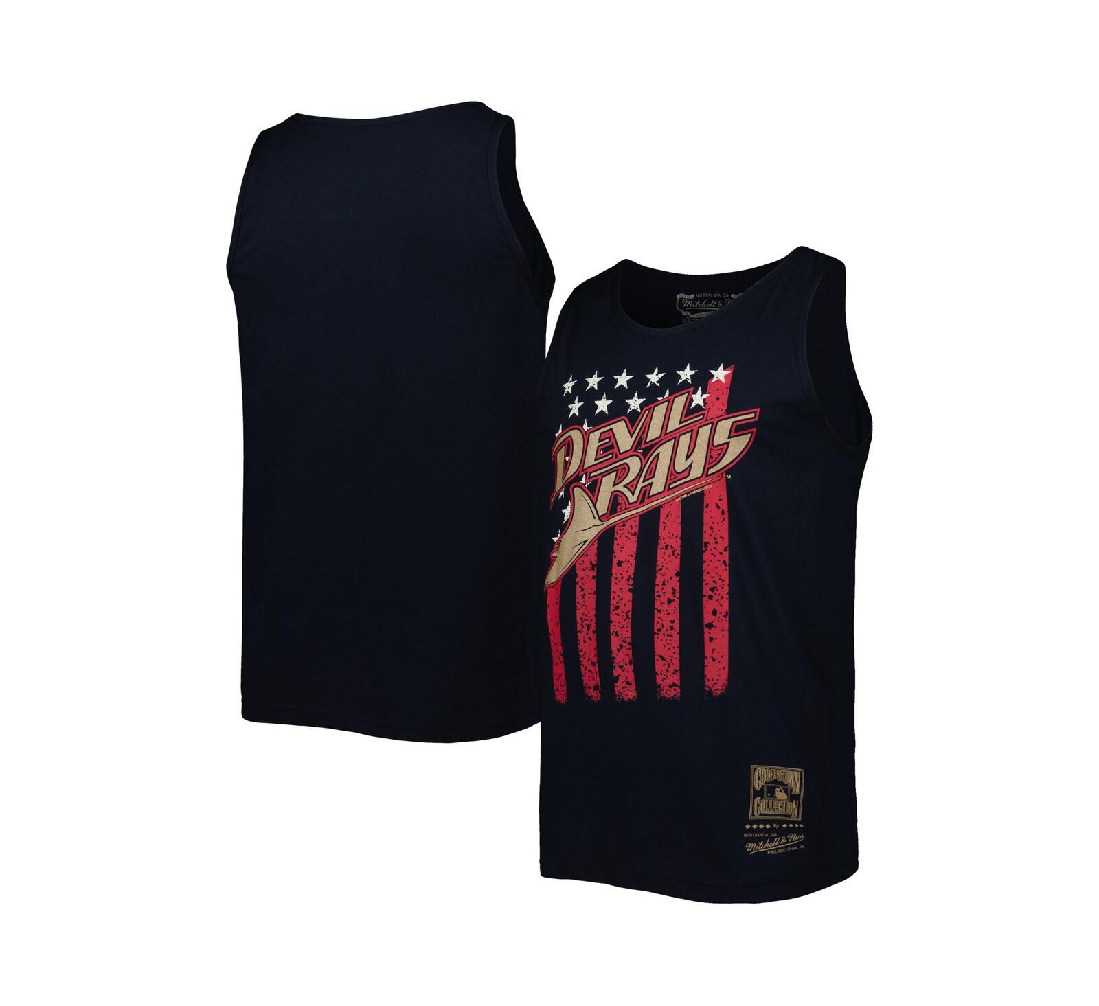 Мужской майка-сетка Mitchell & Ness Tampa Bay Rays Cooperstown Collection Stars and Stripes