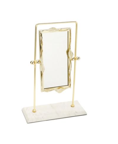 Настольное зеркало Classic Touch прямоугольное с мраморным основанием 5" x 17"
