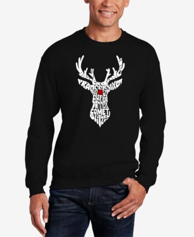 Мужской свитшот LA Pop Art Santa's Reindeer Word Art Crewneck