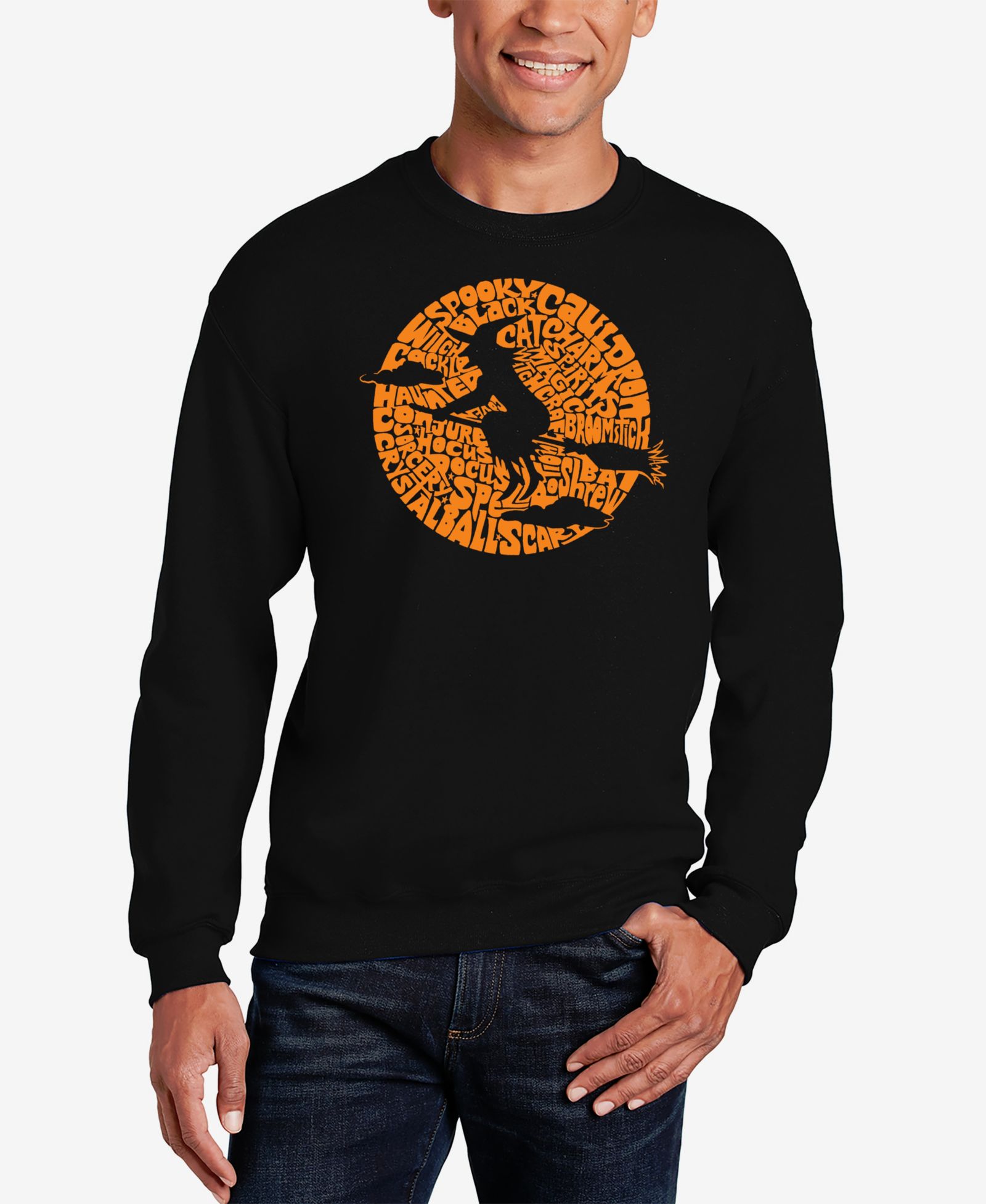 Мужская свитшот LA Pop Art Spooky Witch Word Art