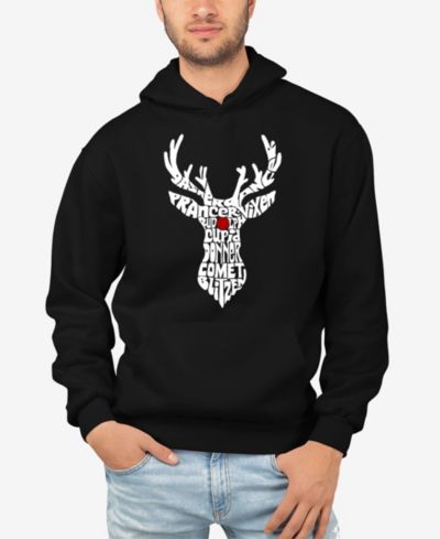 Мужское худи LA Pop Art Santa's Reindeer Word Art
