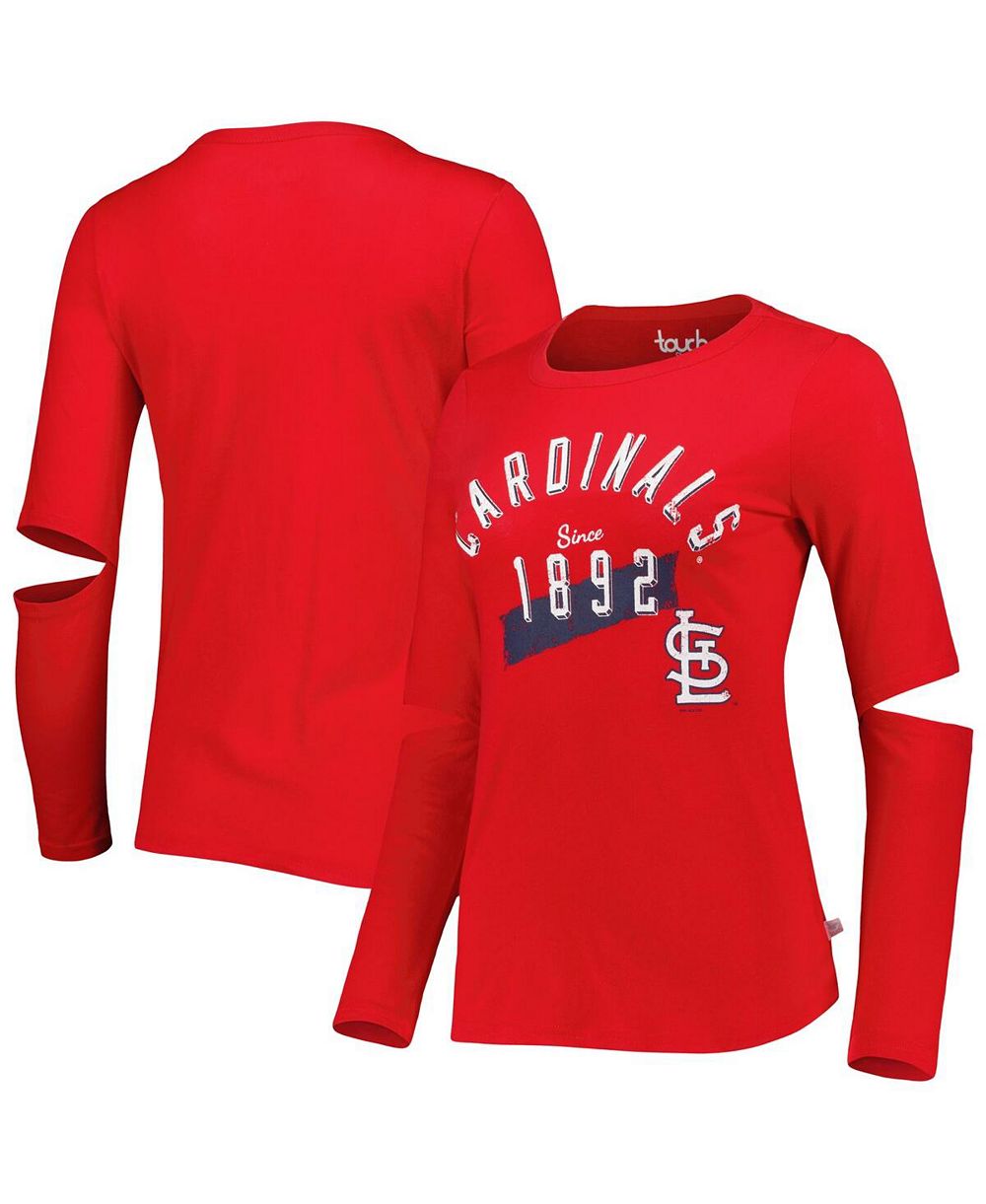 Женская красная футболка Touch St. Louis Cardinals Formation Long Sleeve