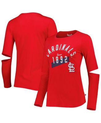 Женская красная футболка Touch St. Louis Cardinals Formation Long Sleeve