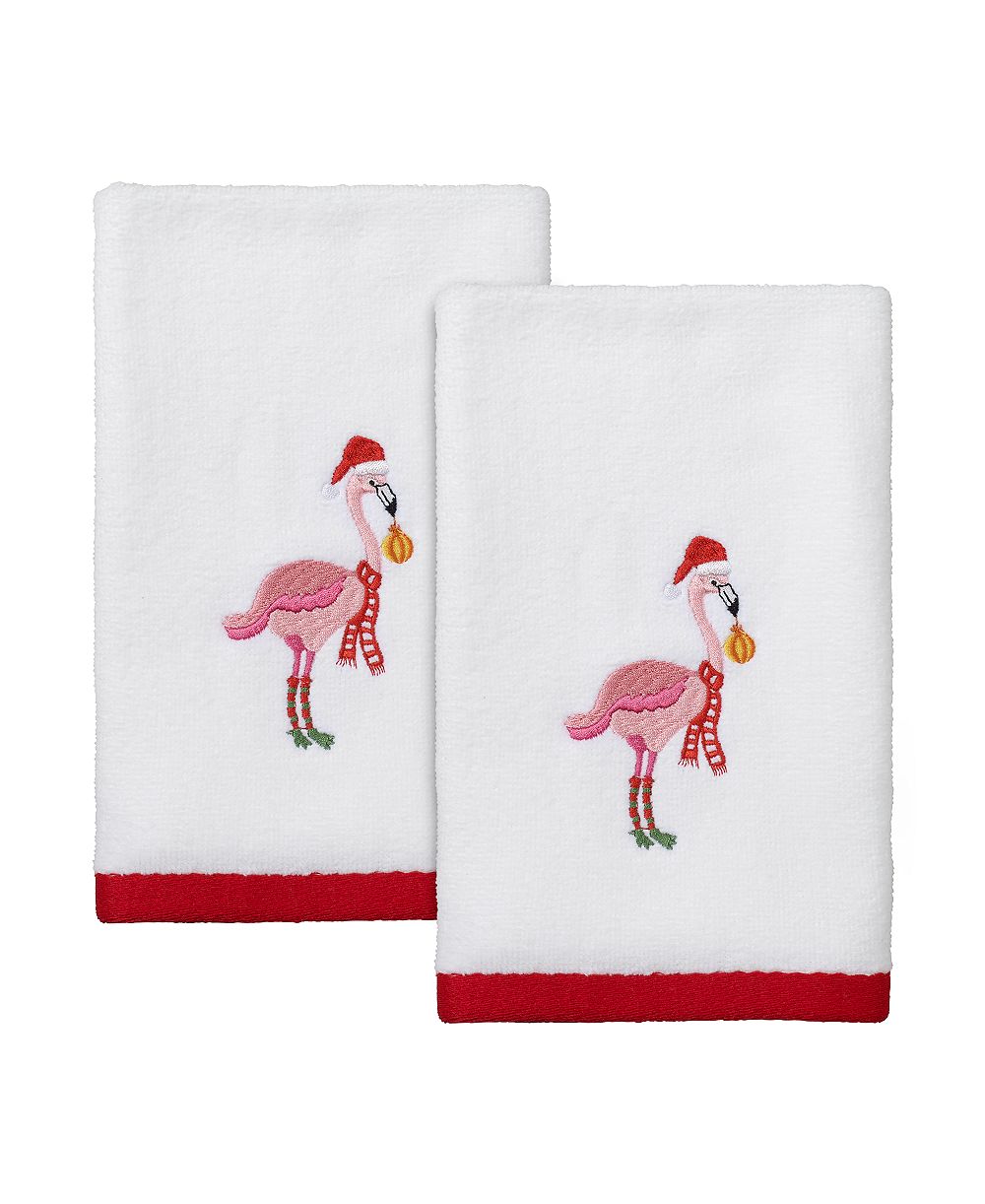 Набор полотенец для рук Avanti Flamingo Jingle Holiday 2-Pc. 11" x 16"