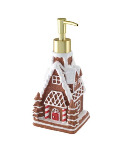 Диспенсер для мыла/лосьона Avanti Gingerbread House Holiday Resin