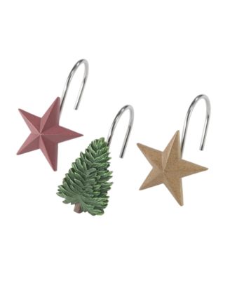 Крючки для штор Avanti Evergreen Tree & Stars Holiday, 12 шт.