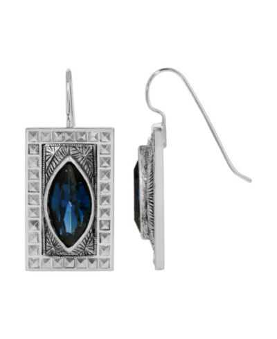 Серьги-подвески 2028 Square Montana Blue Drop