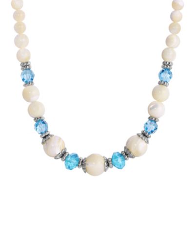 Регулируемое ожерелье 2028 Aqua and Mother Of Pearl