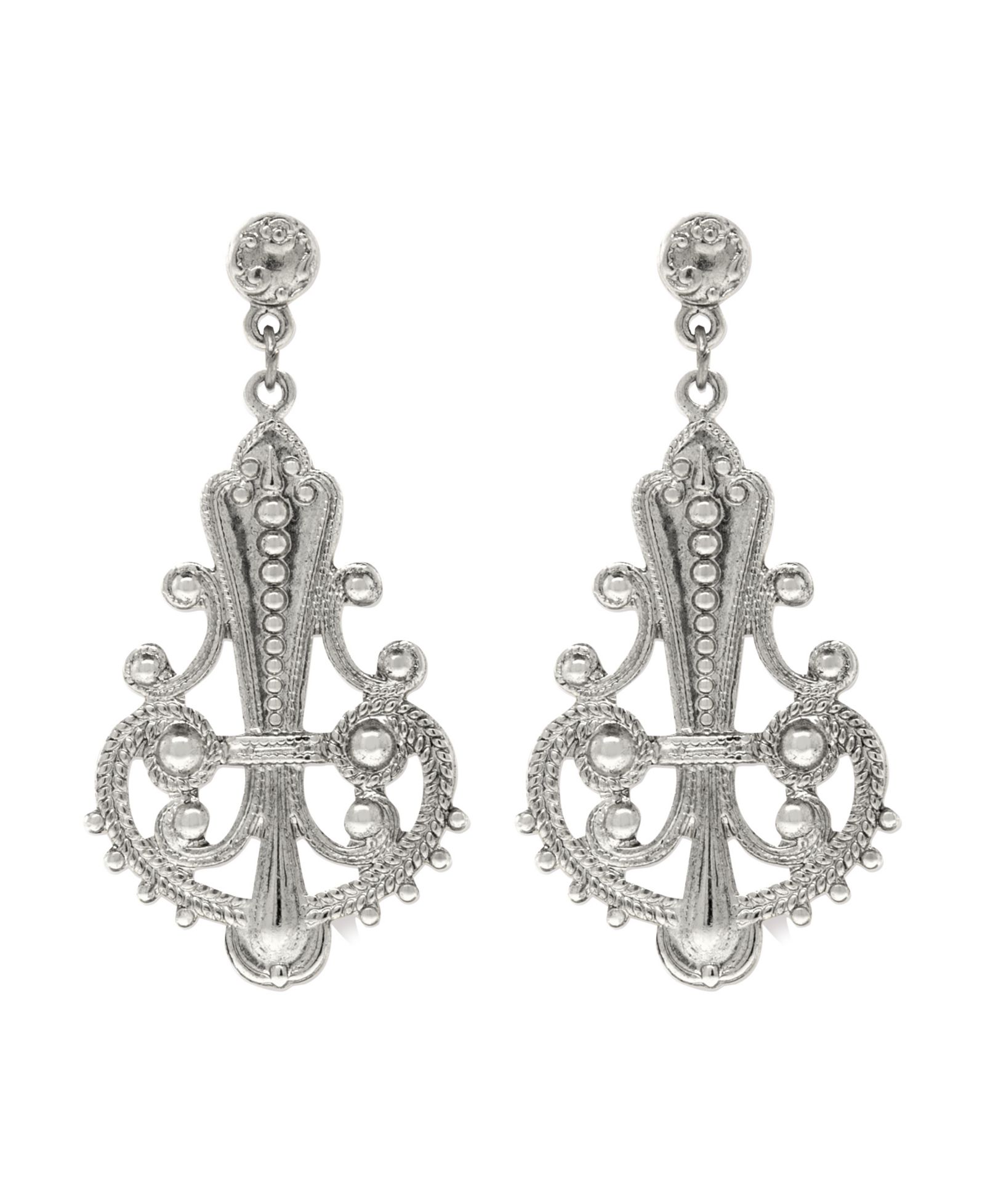 2028 Large Filigree Drop Post Earrings