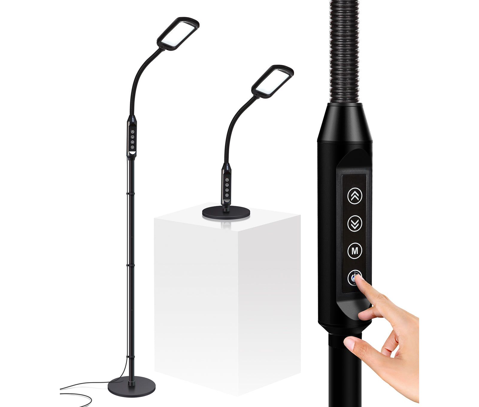 Litespan 56" LED 2-in-1 Gooseneck Adjustable Floor or Desk Lamp