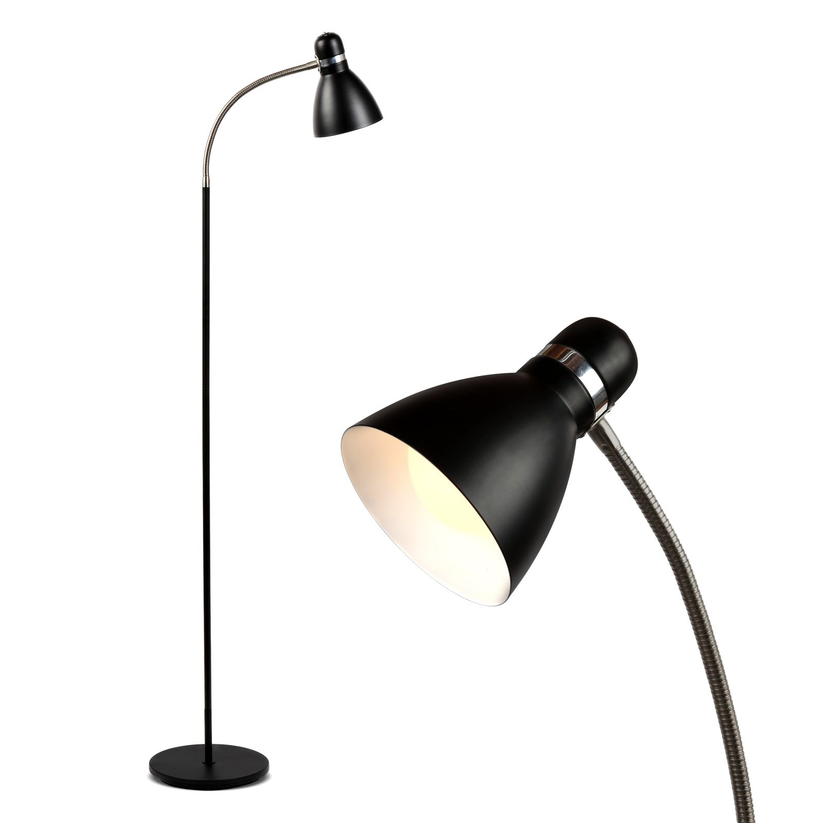 Напольный торшер Avery с регулируемой гибкой ножкой LED, с лампочкой в комплекте