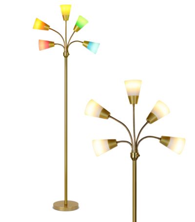 Напольный торшер Medusa Modern 78" LED 5-Light с сменными абажурами