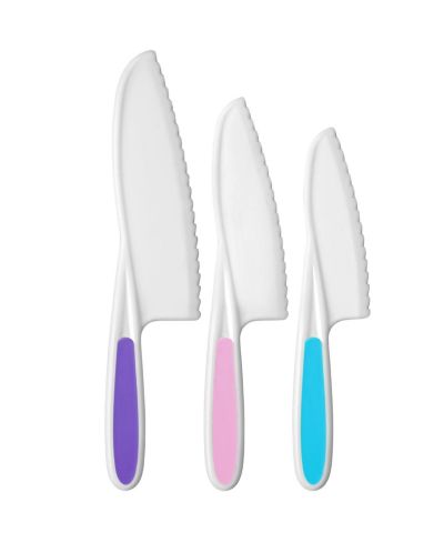 Purple, pink, light blue