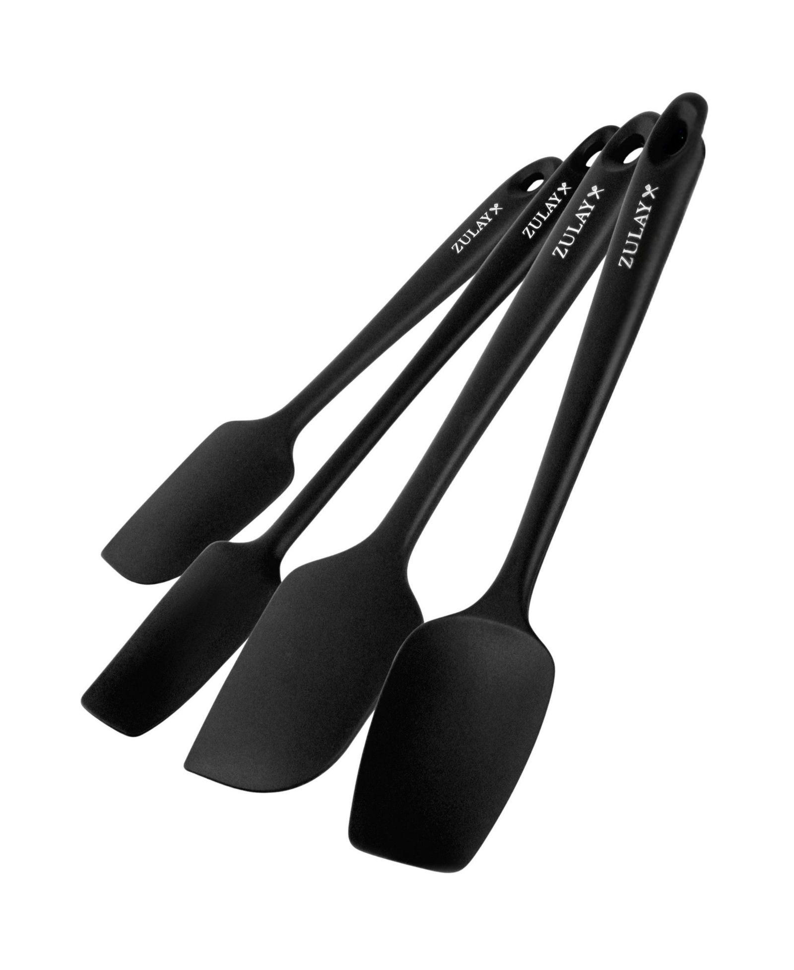 Zulay Kitchen Heat Resistant Non-Stick 4-Piece Silicone Spatula Set for Cooking